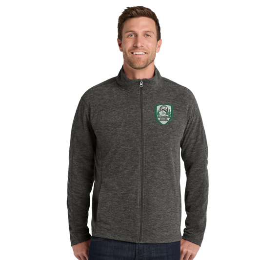 Port Authority® Heather Microfleece Full-Zip Jacket