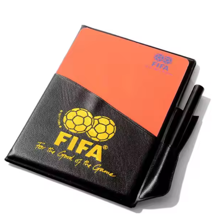 FIFA Referee Wallet Notebook with Red Card and Yellow Card