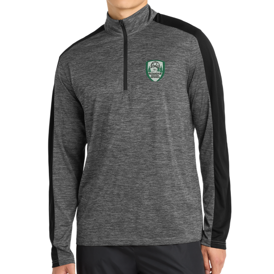 Sport-Tek® PosiCharge® Electric Heather Colorblock 1/4-Zip Pullover