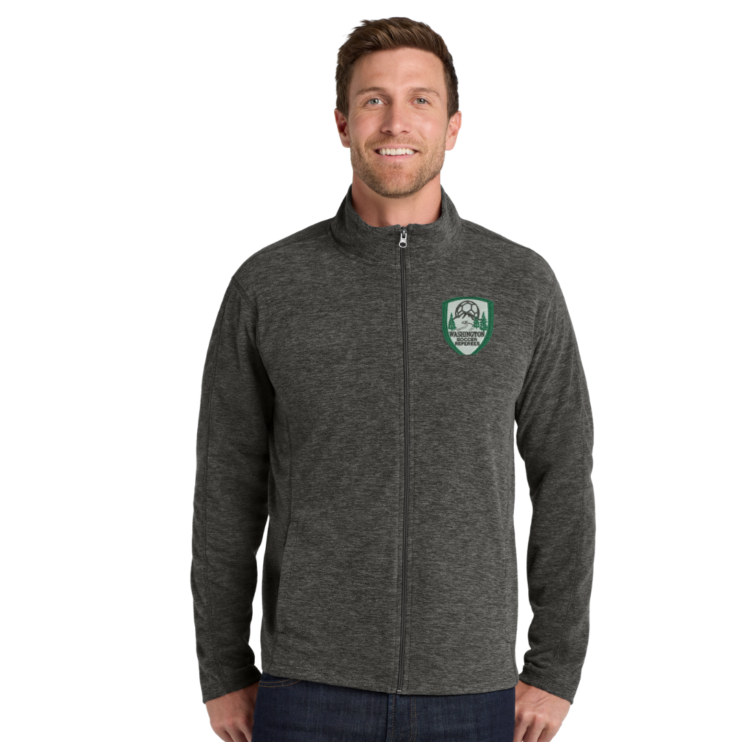 Port Authority® Heather Microfleece Full-Zip Jacket