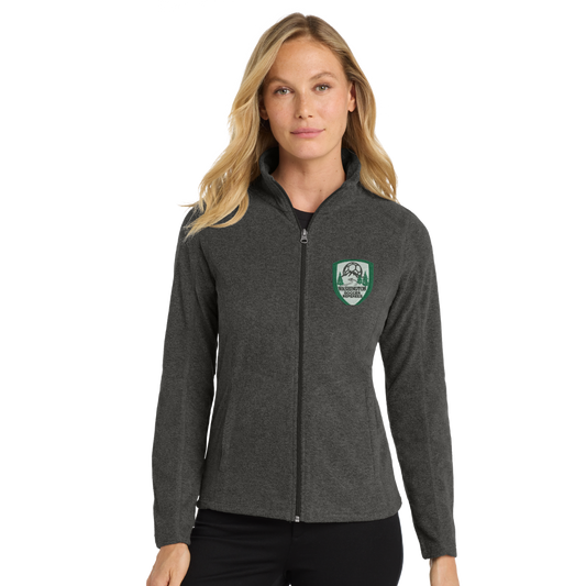Port Authority® Women's Heather Microfleece Full-Zip Jacket