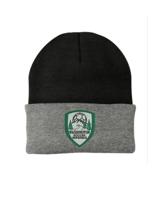 Port & Company ® Knit Beanie Black/Grey