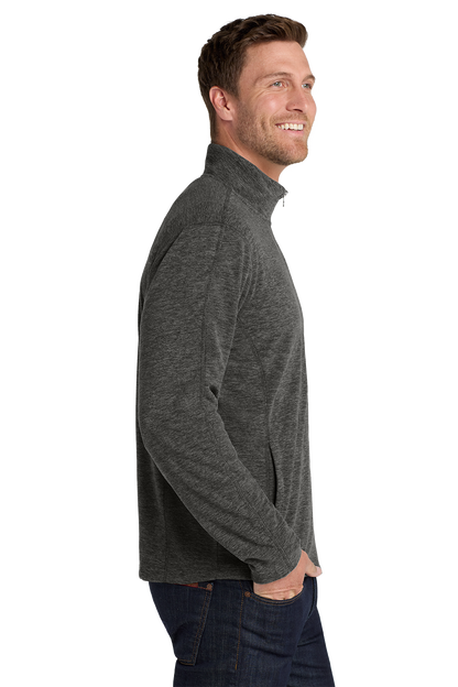 Port Authority® Heather Microfleece Full-Zip Jacket