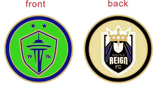 Sounders/Reign Flipping Coin
